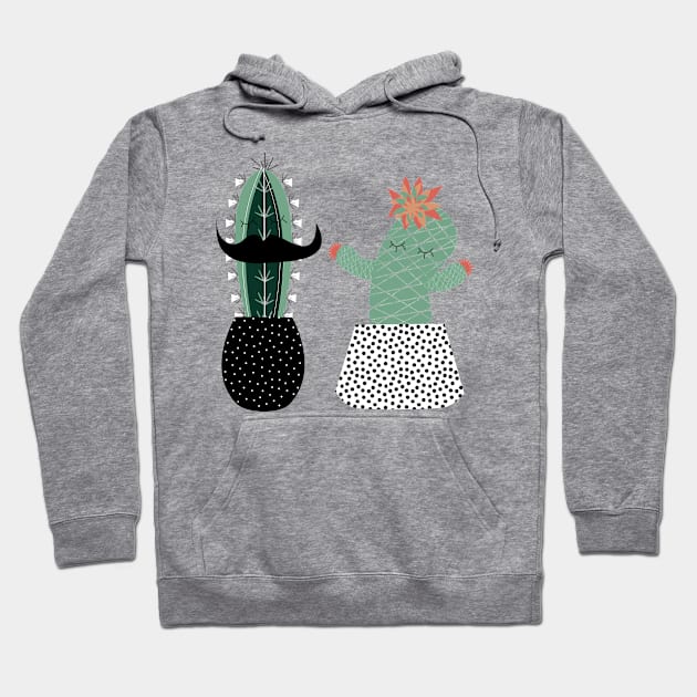 Mr and Mrs Succulents Hoodie by bruxamagica